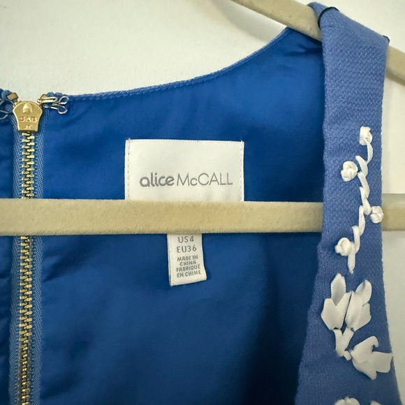 Alice McCall Royal Blue Dress with White Floral Design - Picture 2 of 3